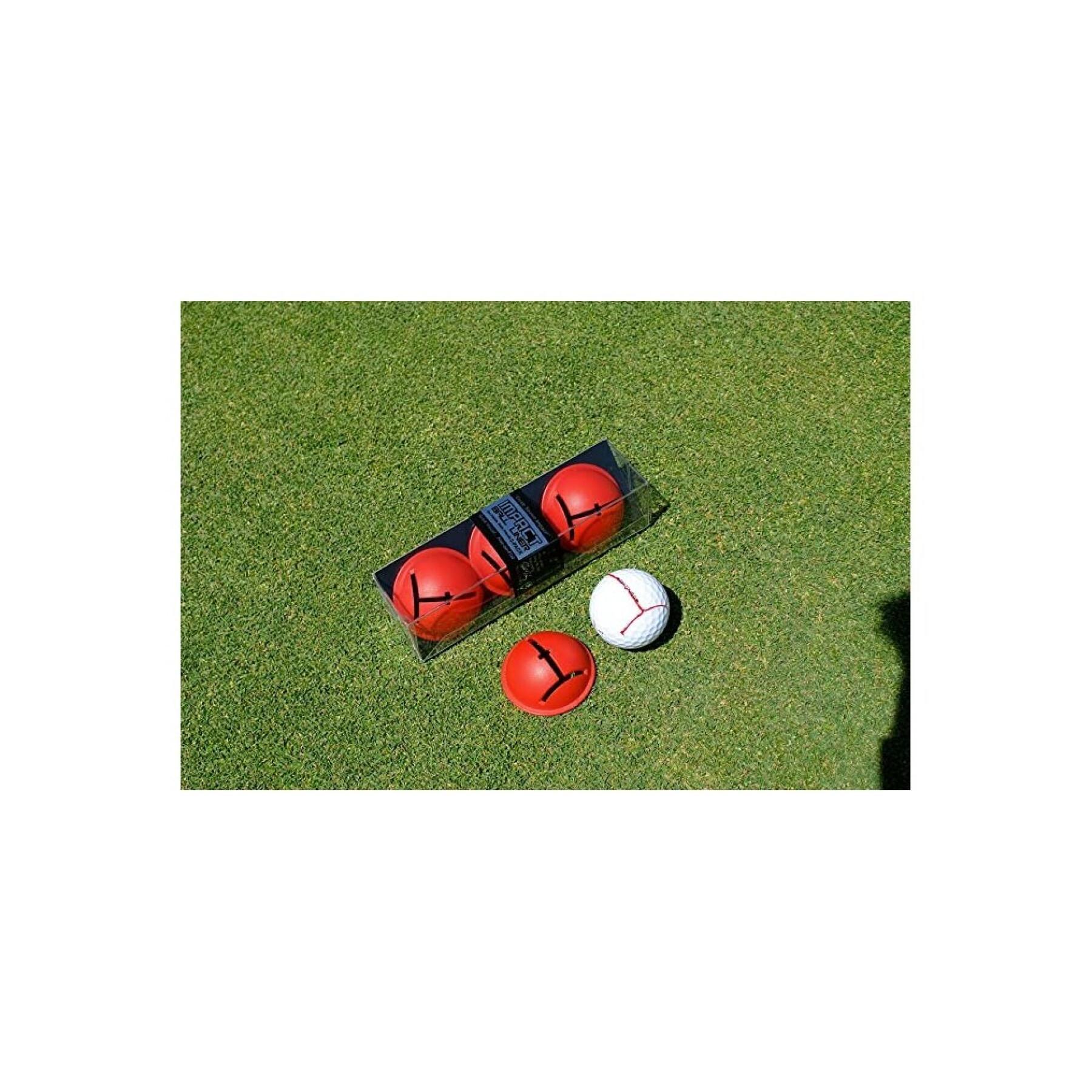 Lot de 3 marque-balles de golf EyeLine Golf Eyeline - Balles