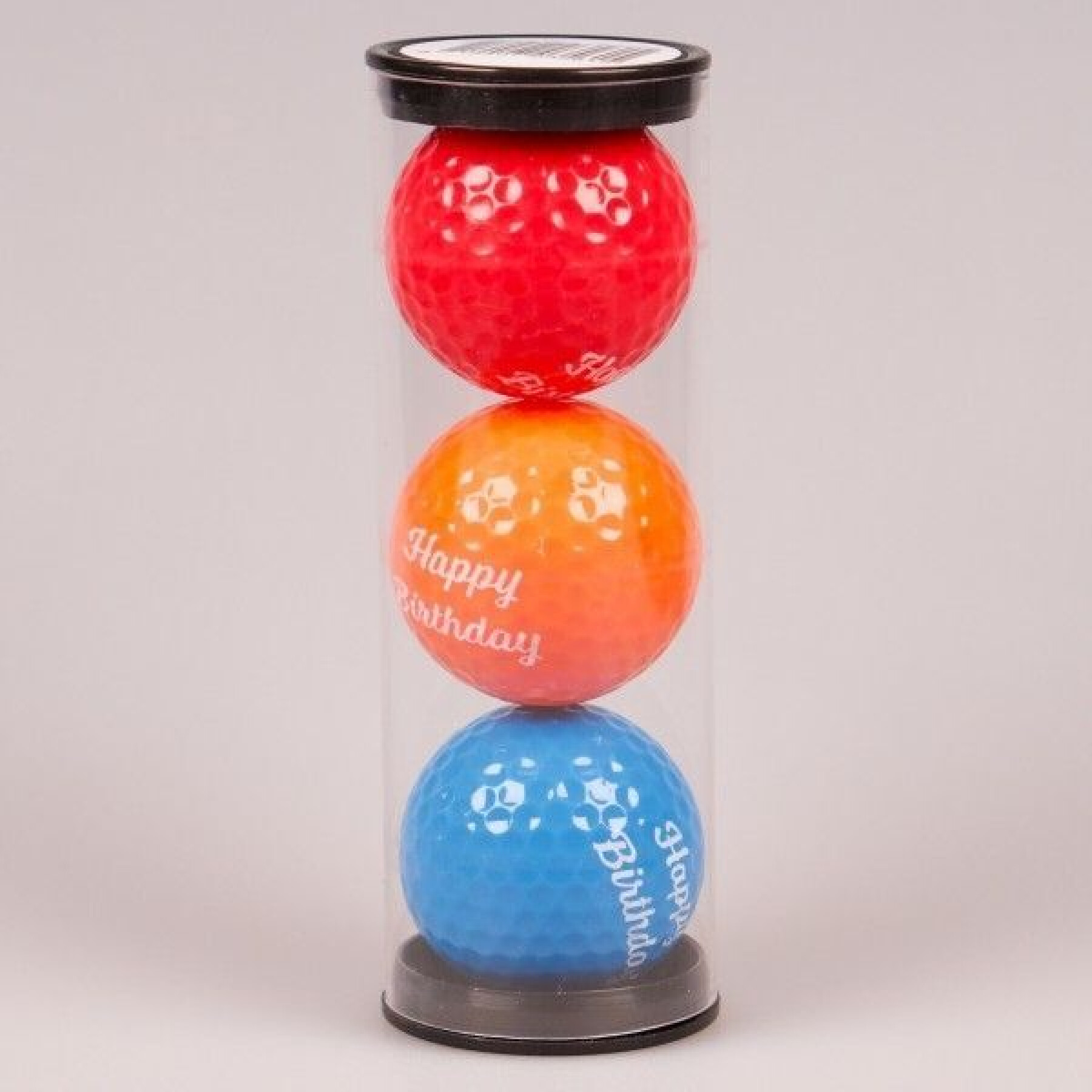 Lot de 3 balles de golf fantaisie imprimé happy birthday Legend