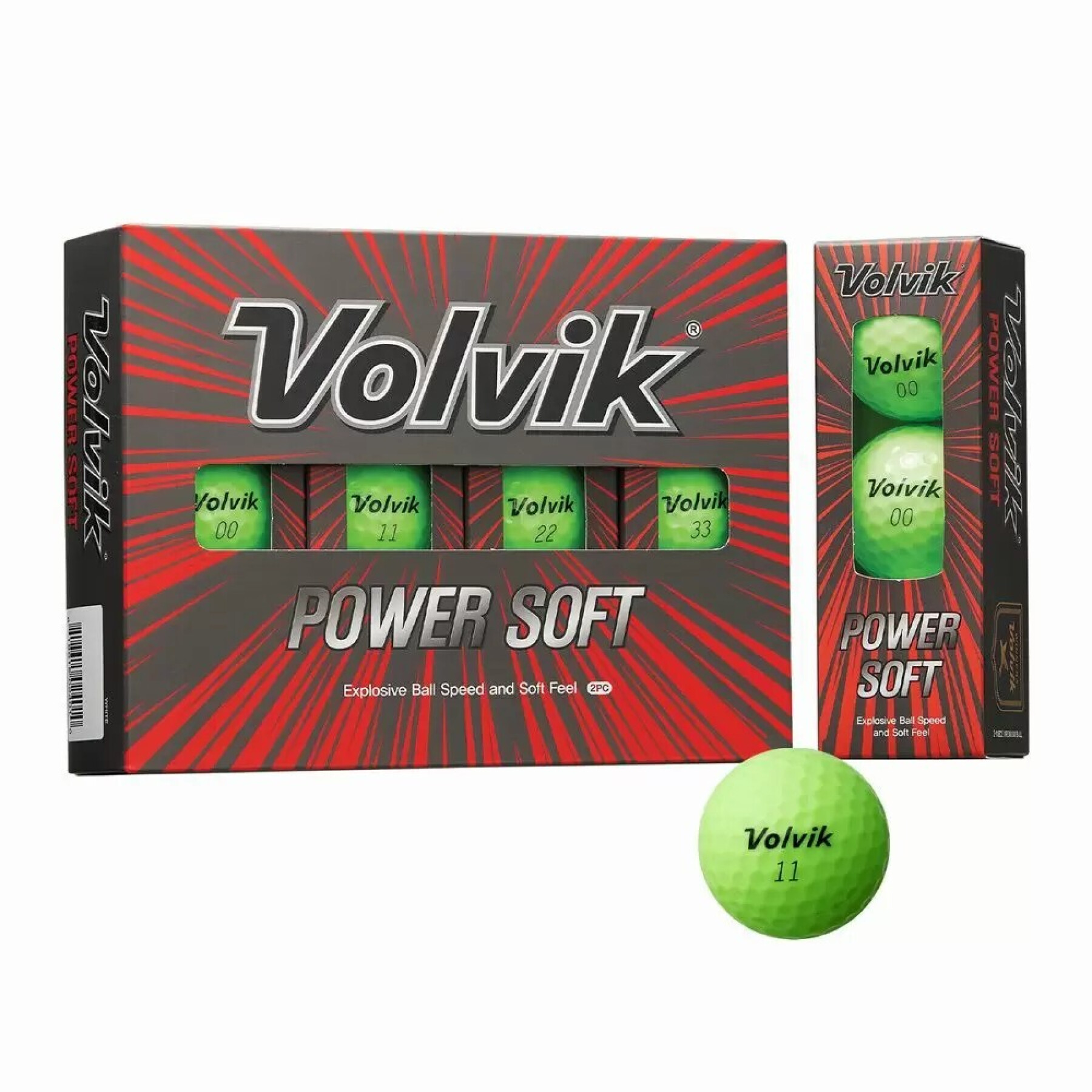 Lot de 2 balles de golf Volvik Powersoft