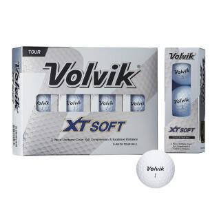 Lot de 12 balles de golf Volvik XT Soft blanche