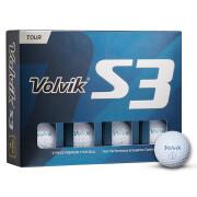 Lot de 12 balles de golf Volvik DZ S3