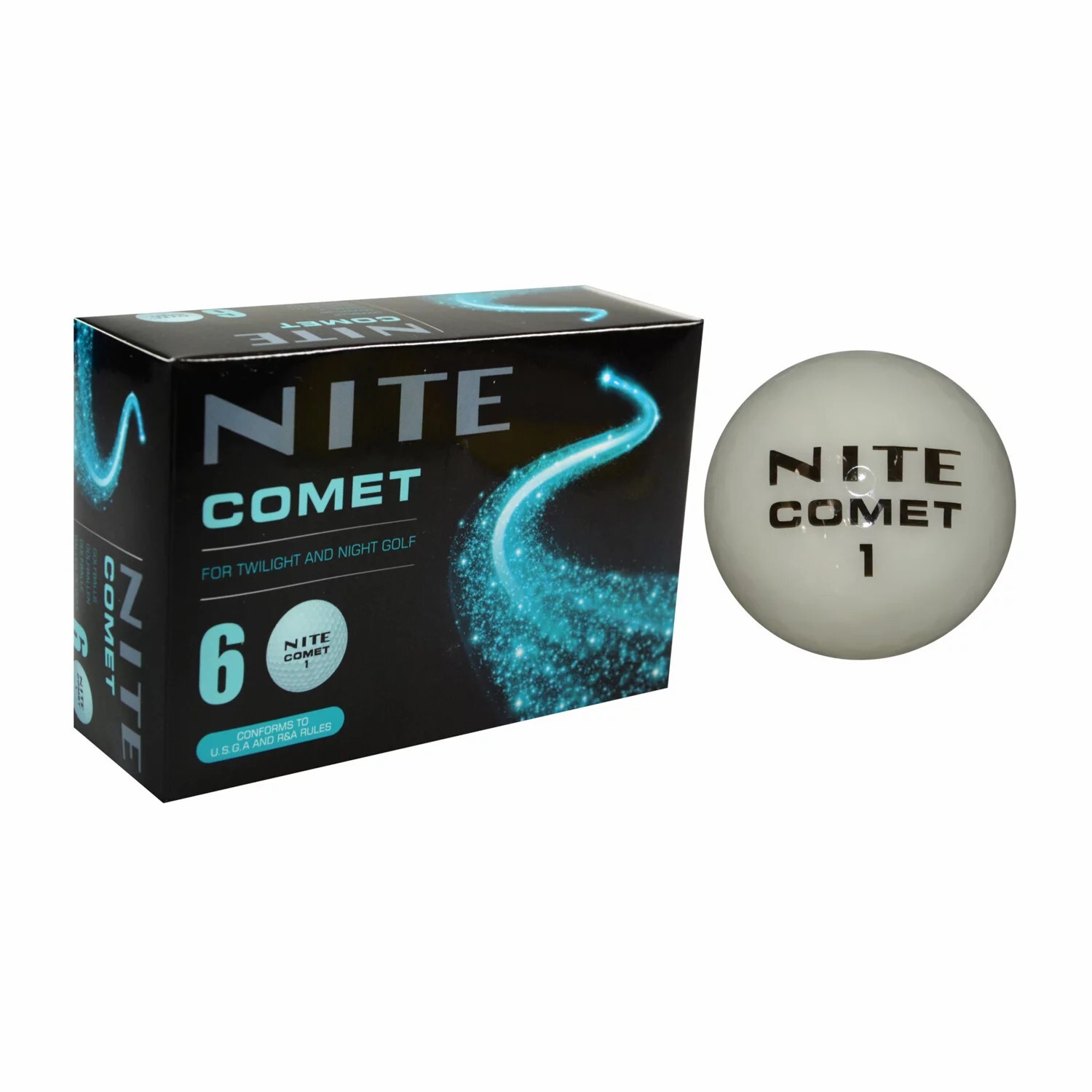Lot de 6 balles de golf lumineuses Legend Comet